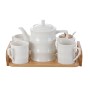 Ensemble de tasses à café Home ESPRIT Blanc Bambou Porcelaine 240 ml