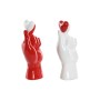 Figurine Décorative Home ESPRIT Blanc Rouge Main 12 x 8,5 x 26 cm (2 Unités)