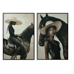 Cadre Home ESPRIT Velours polystyrène 83 x 4 x 123 cm