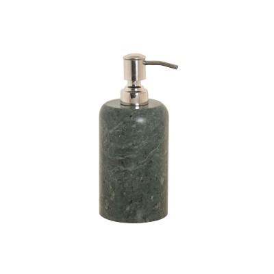 Soap Dispenser Home ESPRIT Green Silver Stainless steel Marble Modern 7,5 x 7,5 x 18 cm
