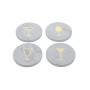 Coasters Home ESPRIT White Natural Brass Marble 10 x 10 x 1 cm (2 Units) (4 Units)