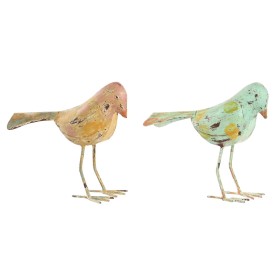 Decorative Figure Home ESPRIT Green Pink 26 x 9 x 24 cm (2 Units)