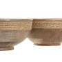 Centre de Table Home ESPRIT Marron Corde Bois de manguier 25 x 25 x 10 cm (2 Unités)