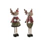 Christmas bauble Home ESPRIT Brown Red Green Reindeer 23 x 16 x 41 cm (2 Units)