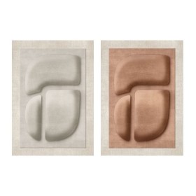 Toile Home ESPRIT Marron Beige Abstrait Scandinave 80 x 3 x 120 cm 80 X 10 X 120 CM (2 Unités)