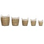 Basket set Home ESPRIT Brown Cotton wicker (5 Pieces)