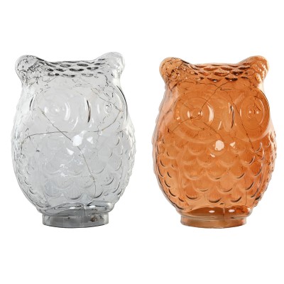 Décoration lumineuse Home ESPRIT Verre 15 X 12 X 20 CM (2 Unités)