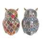 Decorative Figure Home ESPRIT Multicolour Golden Owl Mediterranean (2 Units)