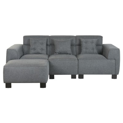 Sofa Home ESPRIT Dark grey Modern 231 x 170 x 82 cm