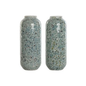 Lampe de bureau Home ESPRIT Vert Bleu ciel 25 W 220 V (2 Unités)