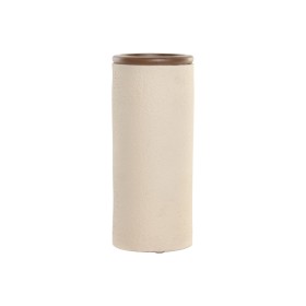 Vase Home ESPRIT Marron Beige Terre cuite Bois de manguier 16 x 16 x 40 cm