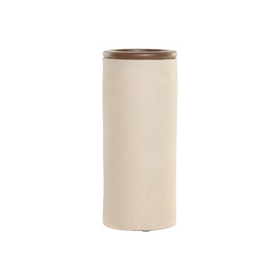 Vase Home ESPRIT Marron Beige Terre cuite Bois de manguier 16 x 16 x 40 cm