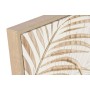 Canvas Home ESPRIT White Natural Peacock Tropical 100 x 5 x 100 cm (2 Units)