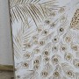 Canvas Home ESPRIT White Natural Peacock Tropical 100 x 5 x 100 cm (2 Units)