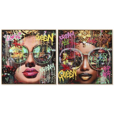 Canvas Home ESPRIT polystyrene Canvas 82 x 4 x 82 cm