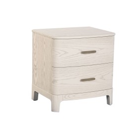 Table de Nuit Home ESPRIT Gris clair 53 x 42 x 56,2 cm