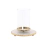 Candleholder Home ESPRIT White Golden Crystal Marble 25 x 25 x 27 cm
