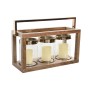 Candleholder Home ESPRIT Brown Steel Mango wood 51 x 19 x 33 cm