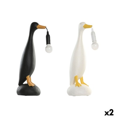 Lampe de bureau Home ESPRIT Jaune Blanc Noir 25 W 220 V (2 Unités)