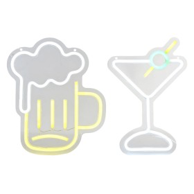 Décoration lumineuse Home ESPRIT Acrylique Urbaine 21 X 1,5 X 30 CM (2 Unités)