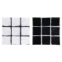 Canvas Home ESPRIT White Black Modern 80 x 4 x 80 cm (2 Units)