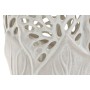 Vase Home ESPRIT Blanc Céramique Feuille d'une plante 23 x 23 x 36 cm