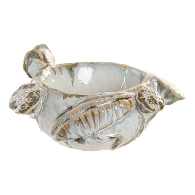 Centerpiece Home ESPRIT Blue White Ceramic 28 x 25 x 13 cm