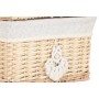 Decorative box Home ESPRIT Natural wicker Boho (2 Pieces)