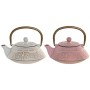 Teapot Home ESPRIT White Pink Stainless steel Iron 400 ml (2 Units)