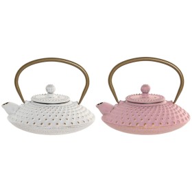 Teapot Home ESPRIT White Pink Stainless steel Iron (2 Units)