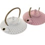 Teapot Home ESPRIT White Pink Stainless steel Iron (2 Units)