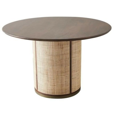 Dining Table Home ESPRIT Mango wood 130 x 130 x 76 cm