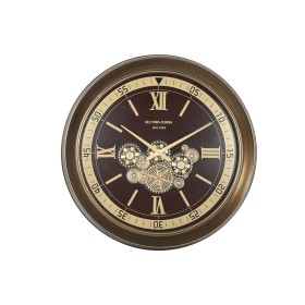 Horloge Murale Home ESPRIT Doré Bordeaux Verre Fer Glam 100 x 14 x 100 cm