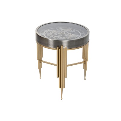 Side table Home ESPRIT Golden Silver 50 x 50 x 54 cm