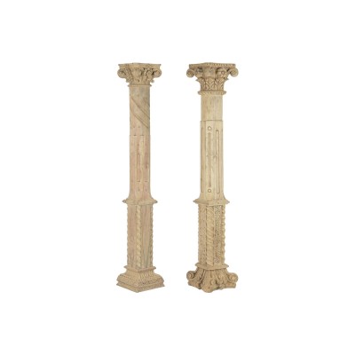 Decorative Figure Home ESPRIT Natural Column Stripped 30 X 30 X 200 CM