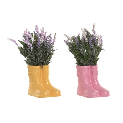 Decorative Plant Home ESPRIT Ceramic Polyethylene 23 X 25,5 X 39 CM (2 Units)