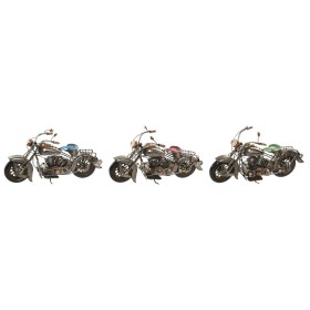Figurine Décorative Home ESPRIT Bleu Vert Rose Argenté Moto Vintage 27 X 10 X 15 CM (3 Unités)