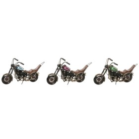 Decorative Figure Home ESPRIT Blue Green Lilac Motorbike Vintage 23 x 8 x 11 cm (3 Units)
