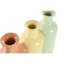 Vase Home ESPRIT Green Beige Terracotta Dolomite 13 x 13 x 41 cm (3 Units)