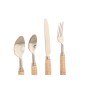 Cutlery Home ESPRIT Silver Natural Stainless steel Rattan 4,5 X 2 X 21 CM 16 Pieces