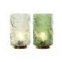 Lighting decoration Home ESPRIT Metal Crystal Tropical 12 x 12 x 20 cm (2 Units)
