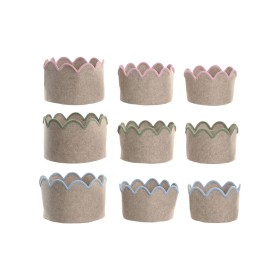 Set de basket Home ESPRIT Bleu Vert Beige Rose Enfant 30 x 30 x 20 cm (3 Pièces) (3 Unités)