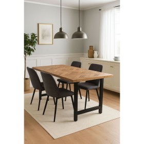 Table de Salle à Manger Home ESPRIT Métal Bois d'acacia 180 x 90 x 76 cm