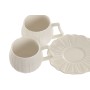 Jeu de 6 tasses avec plat Home ESPRIT Blanc Porcelaine 120 ml