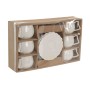 Jeu de 6 tasses avec plat Home ESPRIT Blanc Porcelaine 120 ml