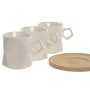 Jeu de 6 tasses avec plat Home ESPRIT Blanc Porcelaine 180 ml