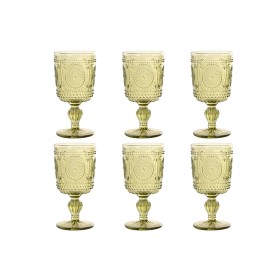 Set of cups Home ESPRIT Green Crystal 310 ml (6 Units)