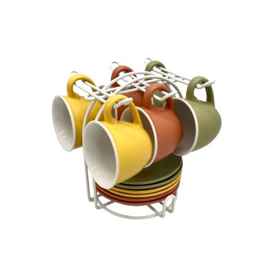 Coffee Set Home ESPRIT Multicolour Porcelain Modern 100 ml 6 Pieces
