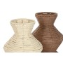 Vase Home ESPRIT Brown Natural Urban 20 x 20 x 70 cm (2 Units)