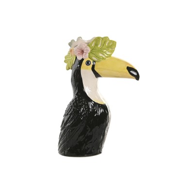 Vase Home ESPRIT Yellow Black Ceramic Tropical 19 X 10 X 25 CM